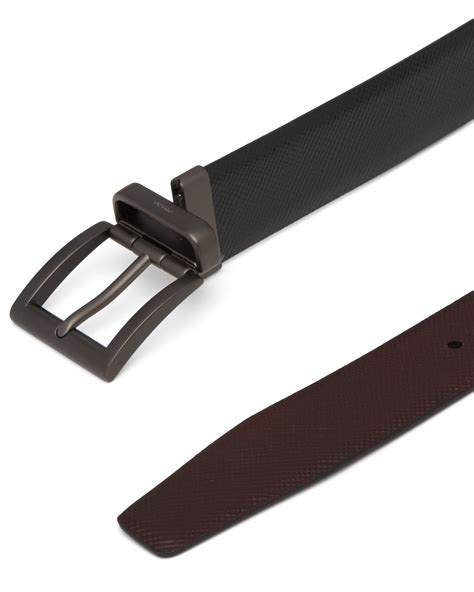 prada womens brown leather belt|Prada reversible belt.